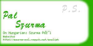 pal szurma business card